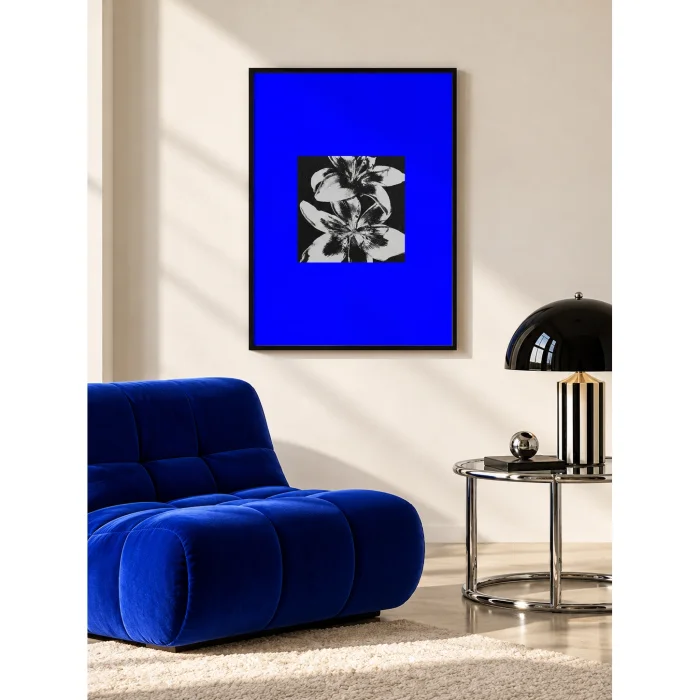 Electric Bloom Çerçeveli Art Print Tablo - 3