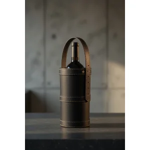 Premium Leather Wine Bottle Carrier