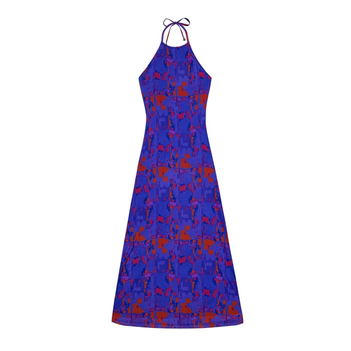 #404.blush Glitch Purple Maxi Dress - 6