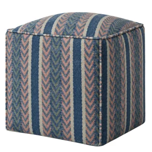 Cambria Woven Wool Pouf - 1