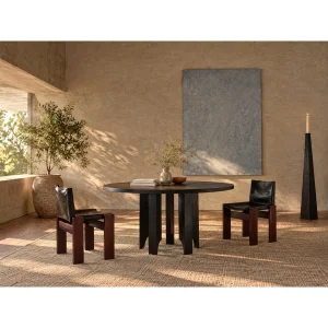 Maelo Round Solid Wood Dining Table - 2