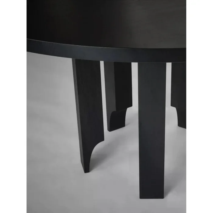 Maelo Round Solid Wood Dining Table - 4