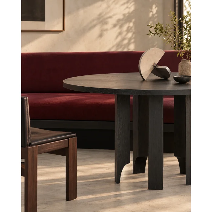 Maelo Round Solid Wood Dining Table - 5