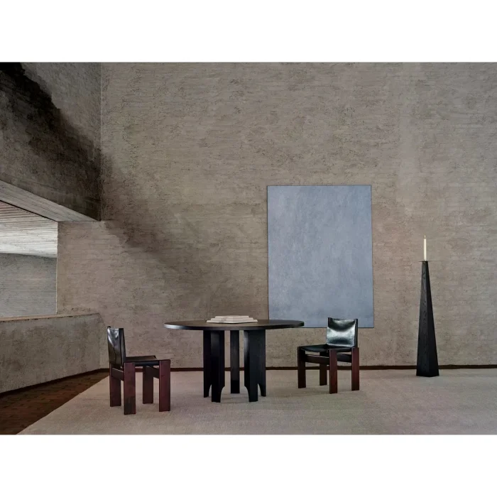 Maelo Round Solid Wood Dining Table - 3