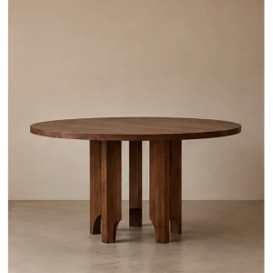Maelo Solid Wood Round Dining Table - 2