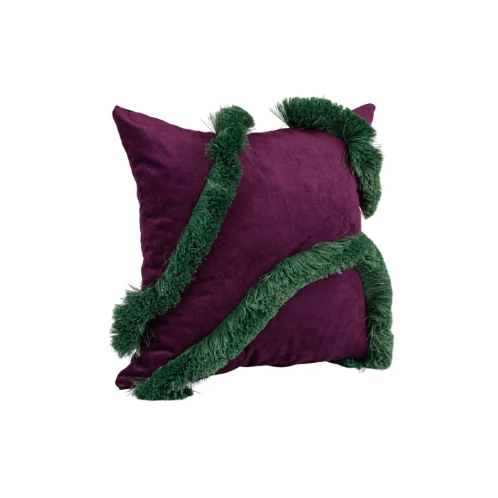 Lola Purple Velvet Cushion - 2