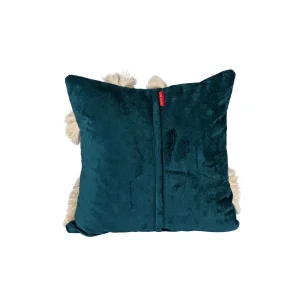 Lola Petrol Blue Velvet Cushion - 3