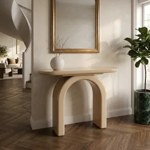 Arch Champagne Console Table - 3