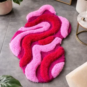Handmade 3D Curved Tufted Rug & Wall Decor