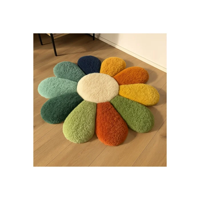 3D Handmade Flower Rug & Decor - 4