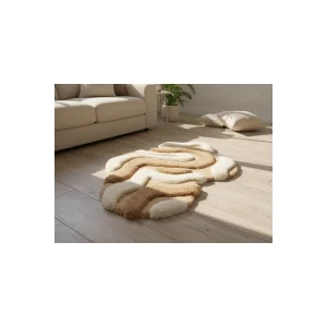 3D Handmade Wavy Tufted Rug & Wall Decor - 3