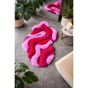 Handmade 3D Curved Tufted Rug & Wall Decor - 2