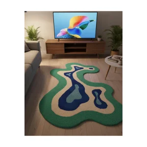 Irregular Handmade Tufted Rug - 3