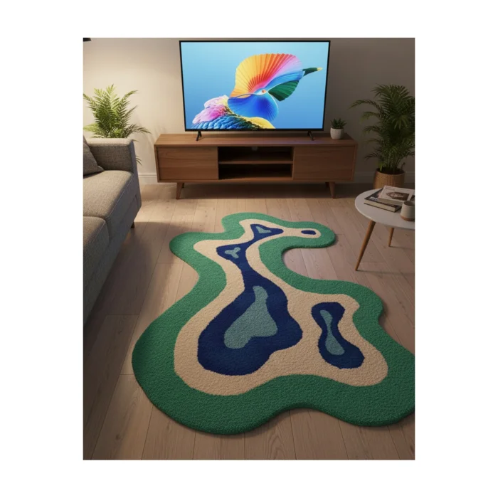 Irregular Handmade Tufted Rug - 3