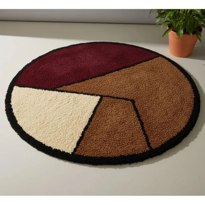 Minimalist Geometric Hand-Tufted Rug - 1