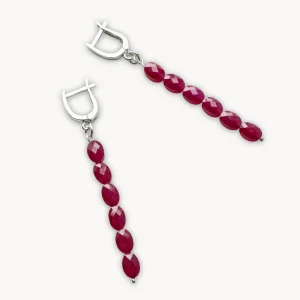 Pyr II - Handmade Ruby Gemstone Earrings