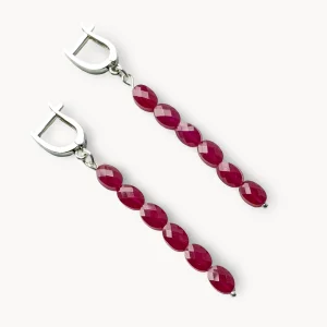 Pyr II - Handmade Ruby Gemstone Earrings - 2
