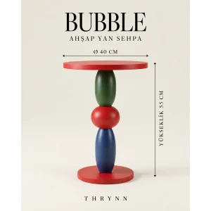 Bubble Multicolor Wooden Side Table - 8