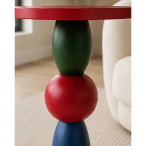 Bubble Multicolor Wooden Side Table - 5