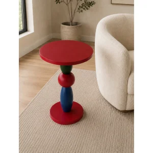 Bubble Multicolor Wooden Side Table - 4
