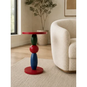 Bubble Multicolor Wooden Side Table - 3