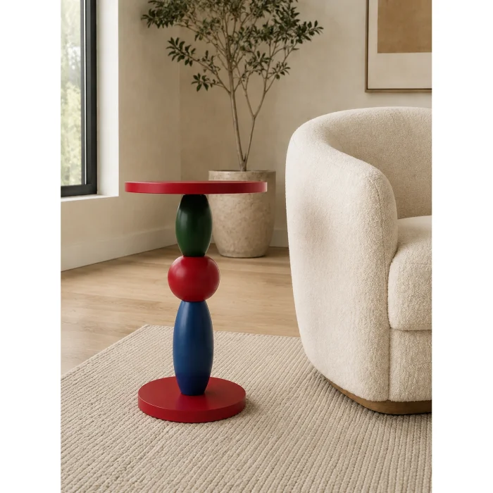 Bubble Multicolor Wooden Side Table - 3