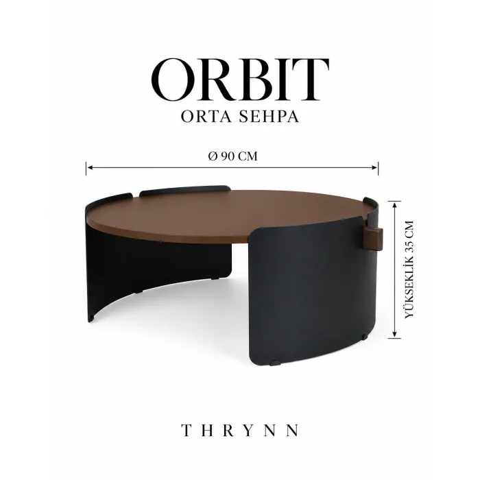 Orbit Brown and Black Coffee Table - 3