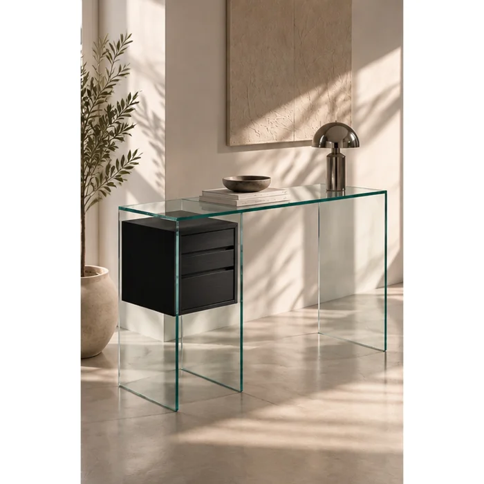 Shadowline Glass Console Table - 2