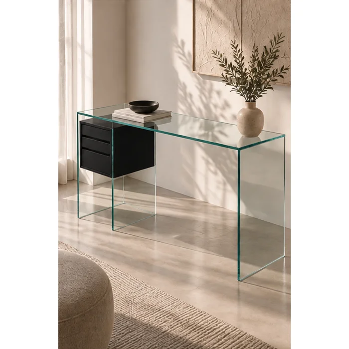 Shadowline Glass Console Table - 3