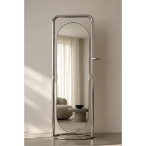 Veyron Chrome Steel Full Length Mirror - 1