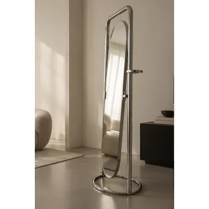 Veyron Chrome Steel Full Length Mirror - 3