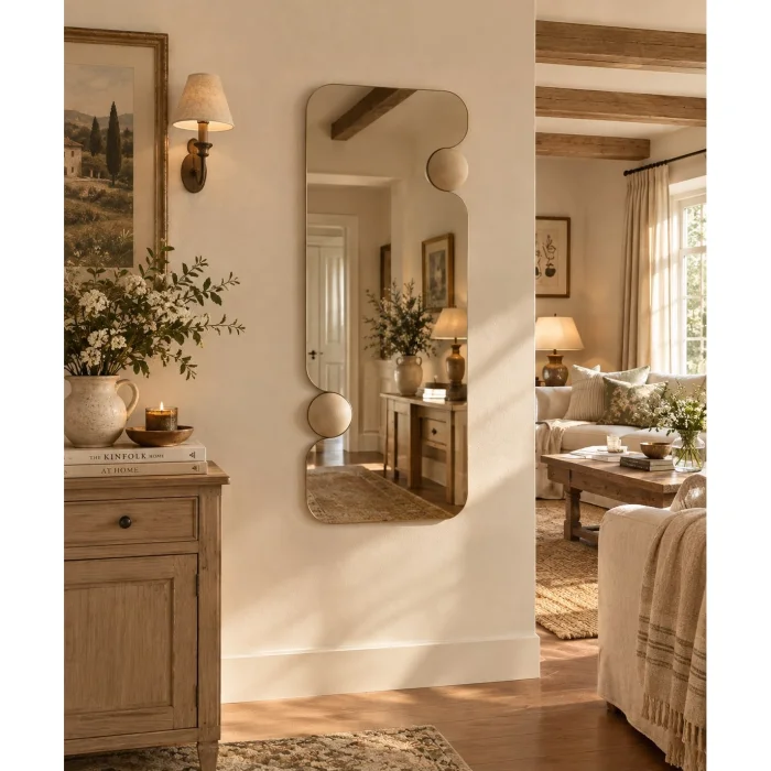 Montpellier Wooden Detailed Decorative Mirror - 2