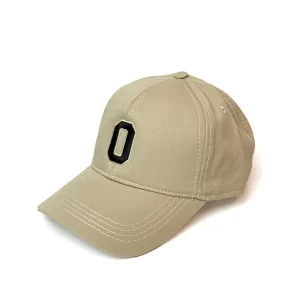 Beige Initial Letter Embroidered Cap - 2