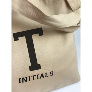T Initial Beige Tote Bag - 3