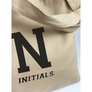 N Initial Beige Tote Bag - 3