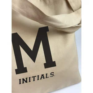 Beige Initial M Tote Bag - 3