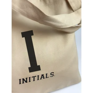 Initials Beige Tote Bag - 3