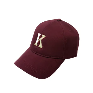 Burgundy Initials Letter K Cap - 2
