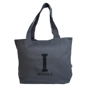 Initials Grey Letter I Tote Bag - 1