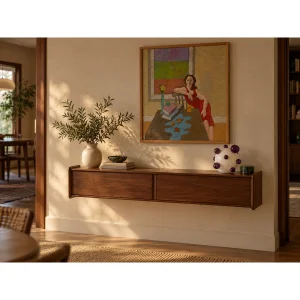 Madera Ceviz Duvara Monte Konsol - 2