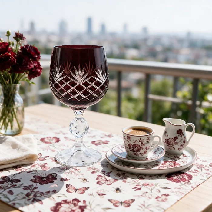 Ara Kristal Kahve Yanı Su Bardağı - 2