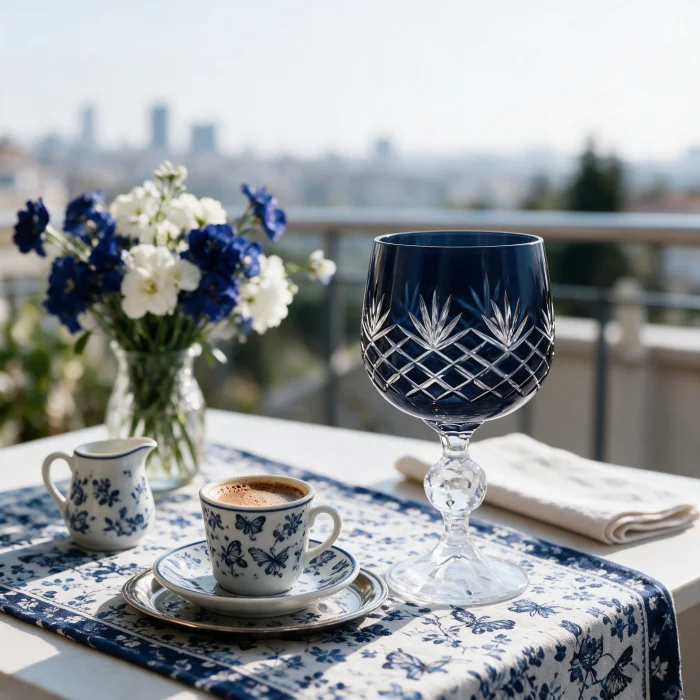 Ara Kristal Kahve Yanı Su Bardağı - 2