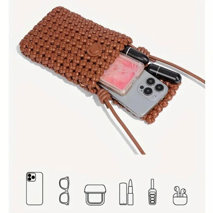 Mira Çin Düğümü Deri Mini Omuz Çantası - 10