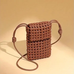 Mira Çin Düğümü Deri Mini Omuz Çantası - 8