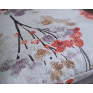 Autumn Flowers Patterned Cotton Cushion Cover - 6