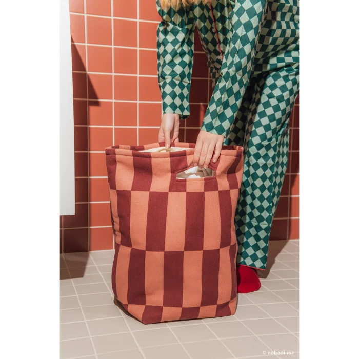 Nobodinoz Vibes Büyük Sepet, Maroon Tiles - 2
