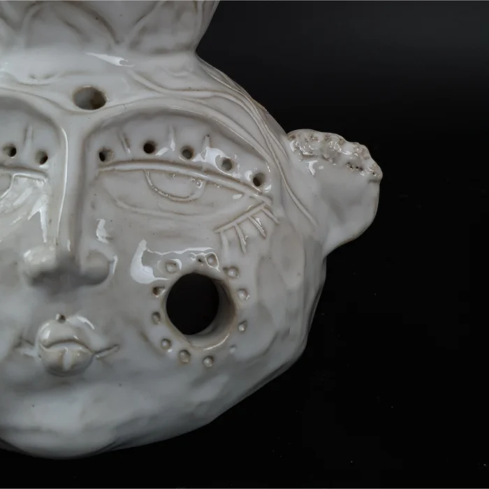 Stoneware Yüz Figürlü Buhurdanlık - 7