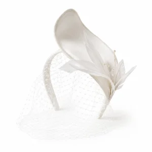 Ivory Swan Vualetli Nikah Şapkası Taç - 2