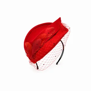 Scarlet Veiled Hat - 1
