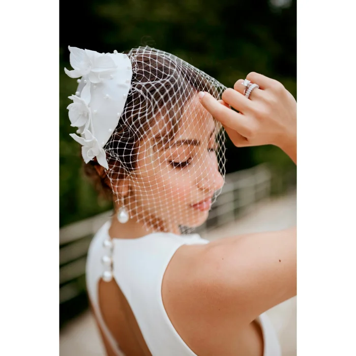 Calypso Bridal Hat - 2